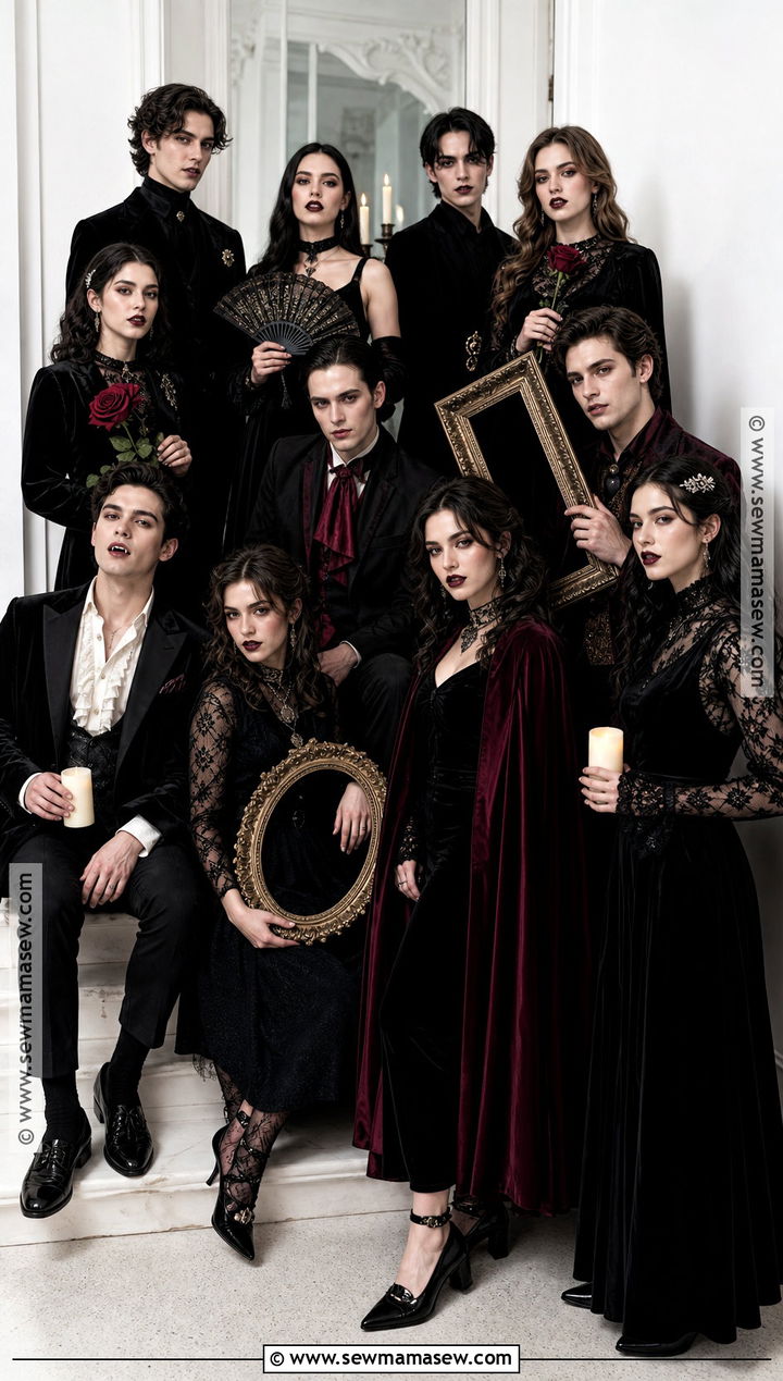 Glam Vampire Group Costume - 30 halloween costumes for big groups