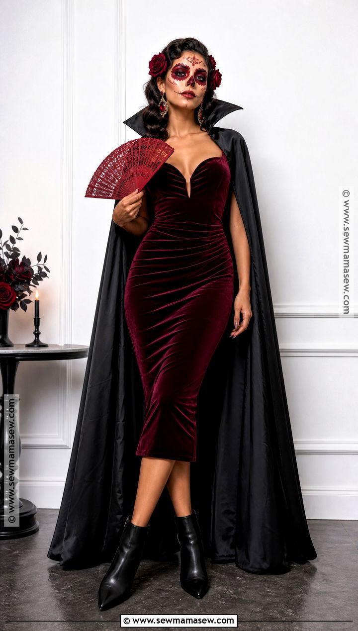 Glam Vampire Sugar Skull Costume - 35 sugar skull costume ideas