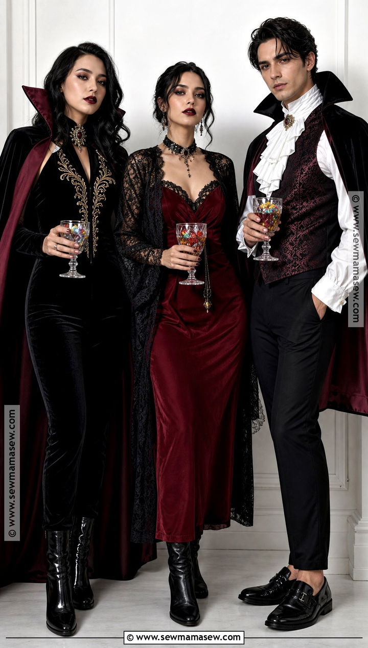 Glam Vampire Trio Costume - 35 Trio Outfits Halloween