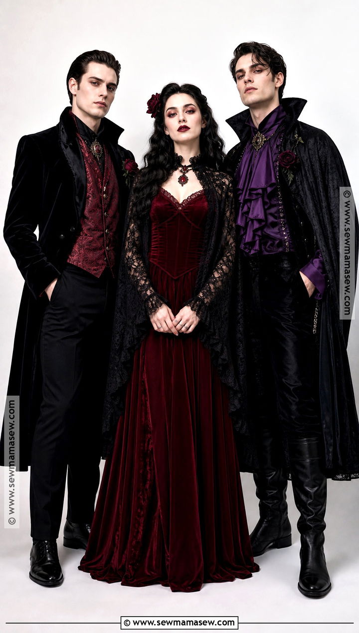 Glam Vampire Trio Costume - 30 3 people costumes