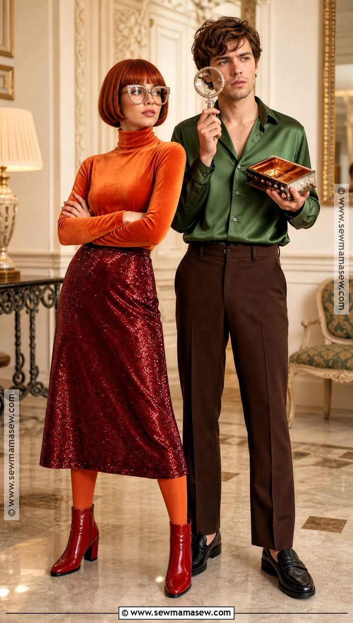 Glam Velma and Shaggy Costume - 35 velma and shaggy costume ideas