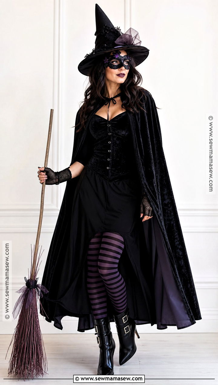 Glam Witch Halloween Mask Costume - 40 halloween mask ideas