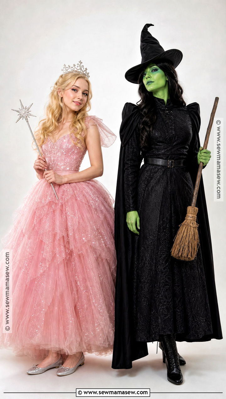 Glinda And Elphaba Costume - 35 iconic duo halloween costumes