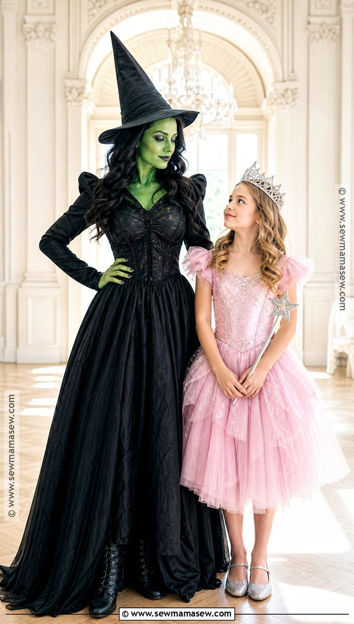 Glinda And Elphaba Costume - 35 Mother Daughter Halloween Costumes