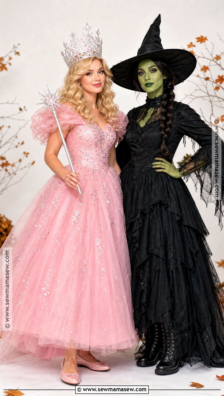 Glinda And Elphaba Duo Costume - 50 halloween costumes duo