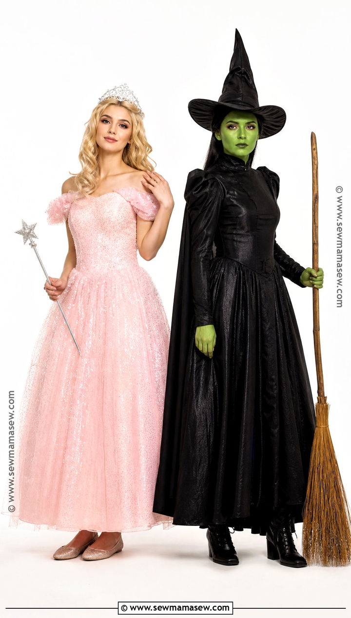 Glinda And Elphaba Duo Costume - 30 halloween costumes duo for women