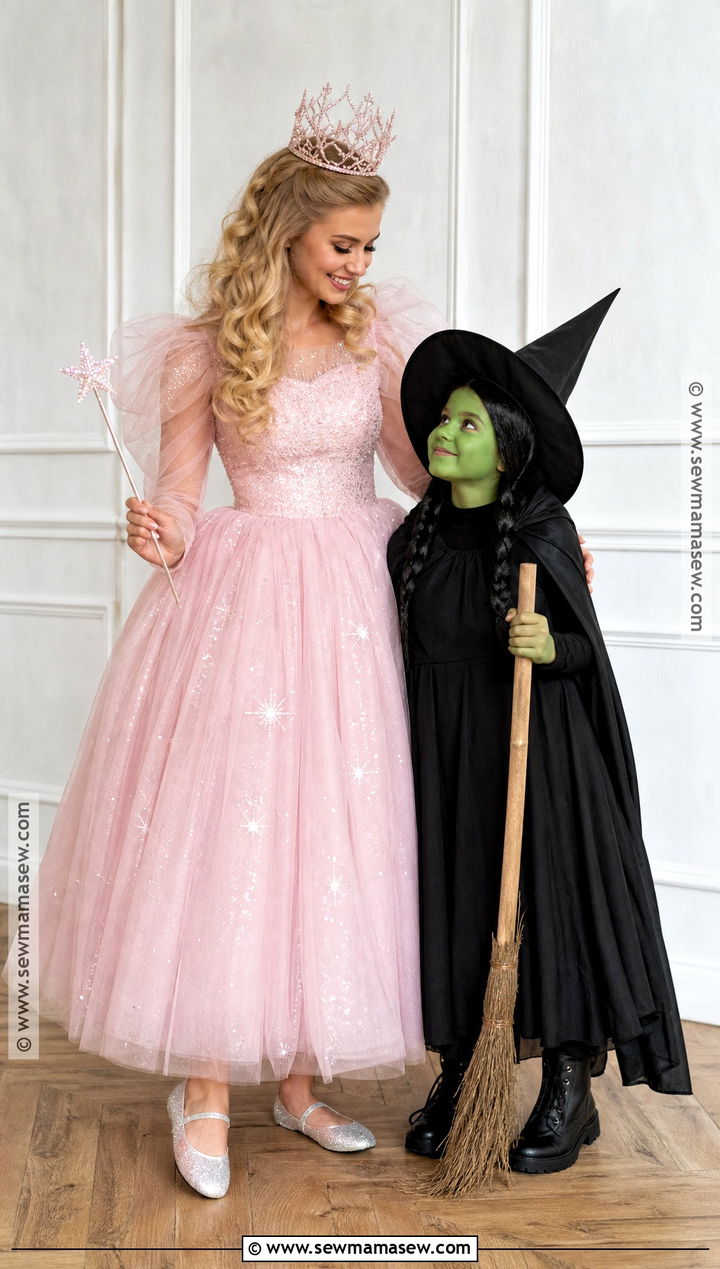 Glinda And Elphaba Mom And Daughter Costume - 35 mom and daughter halloween costumes
