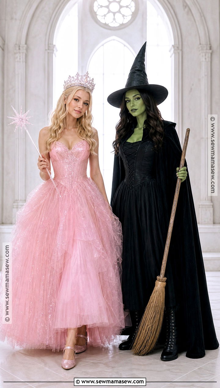 Glinda And Elphaba Witch Costume - 35 blonde and brunette duo costumes