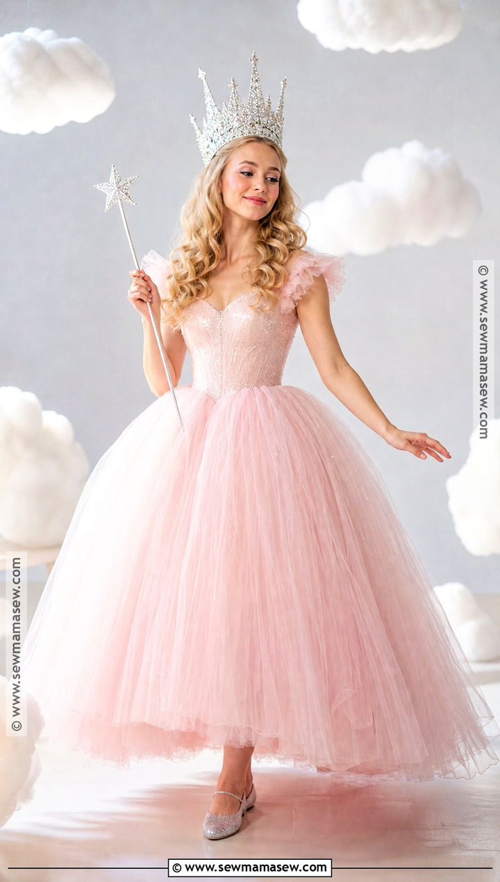 Glinda Costume With Pink Ball Gown - 30 Individual Halloween Costumes