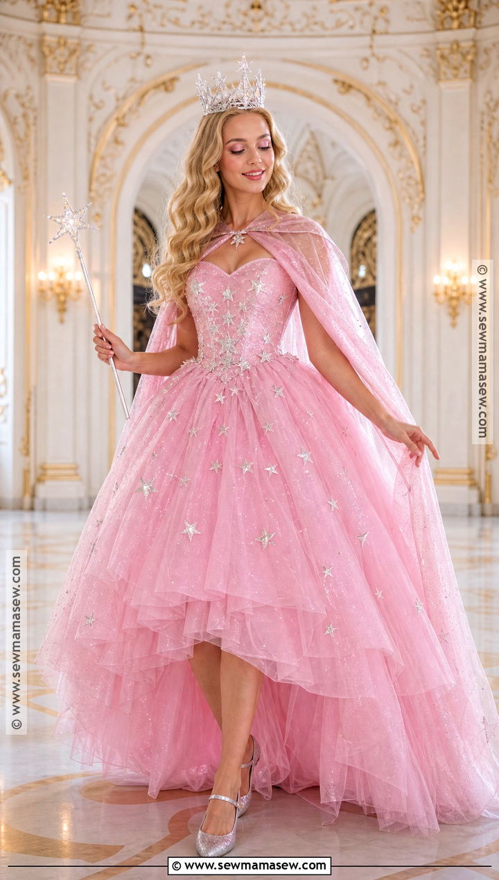 Glinda Costume With Pink Ball Gown - 45 costumes ideas