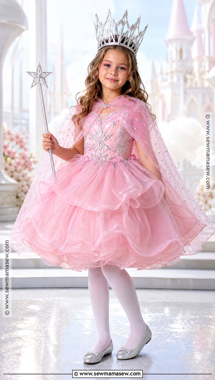 Glinda Costume With Pink Bubble Dress - 40 halloween costume ideas for girls