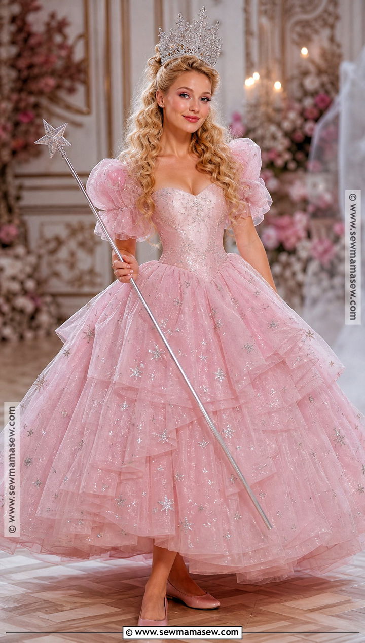 Glinda Pink Ball Gown Costume - 30 film character costumes