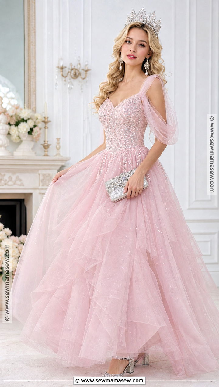 Glinda Pink Bubble Dress Costume - 35 Movie Characters Costumes