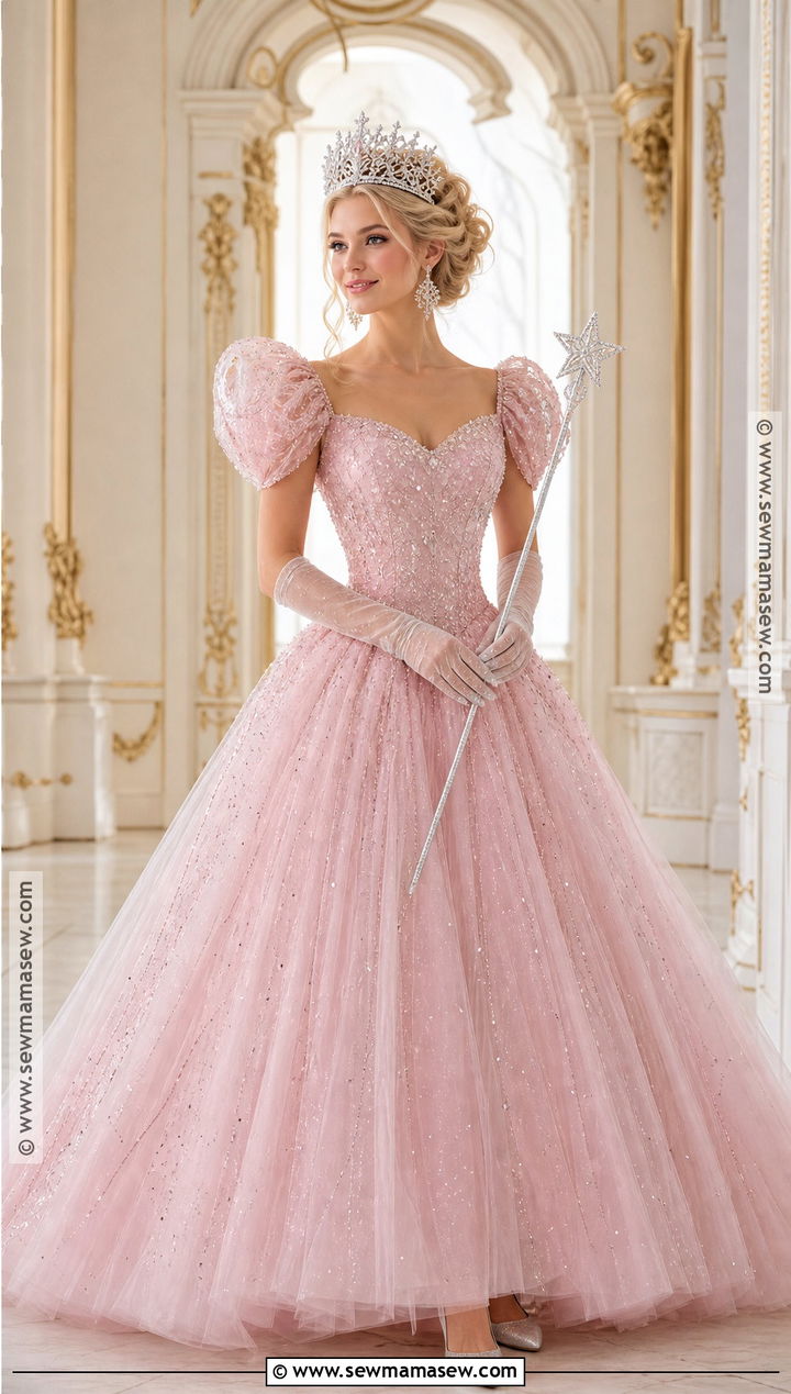Glinda Pink Bubble Dress Costume - 30 movie character costumes for females