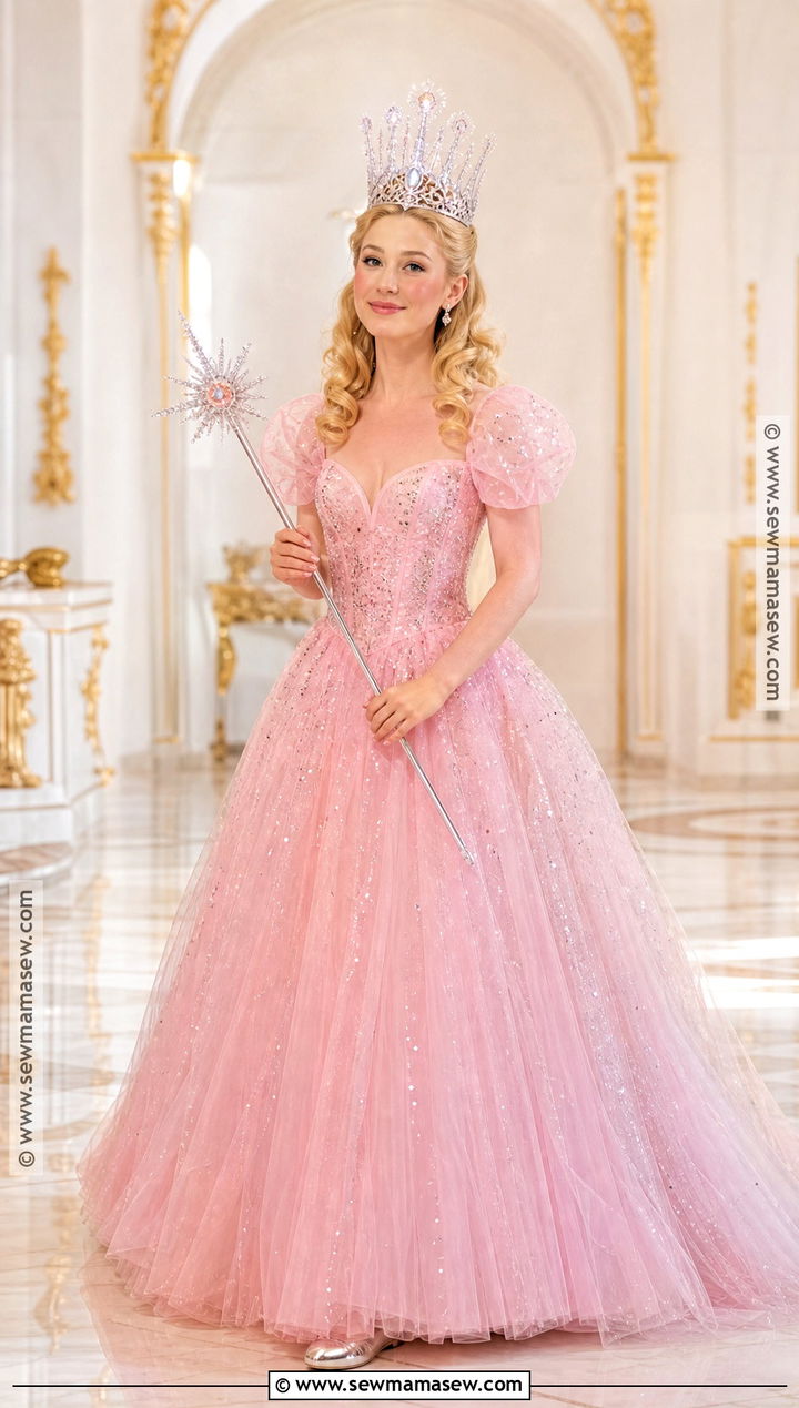 Glinda Pink Gown Costume - 40 blonde costume ideas