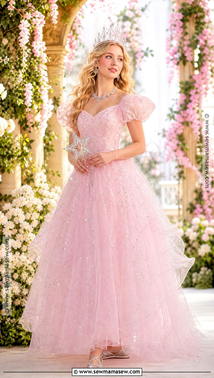 Glinda Pink Gown Movie Costume - 45 movie character costumes