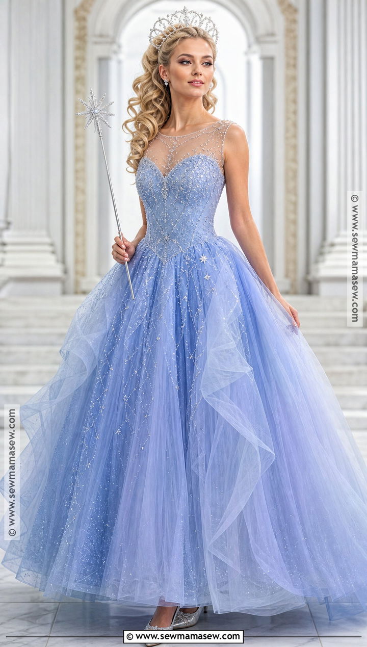 Glinda Wicked Blue Bubble Dress Costume - 35 Glinda Wicked Costume Ideas