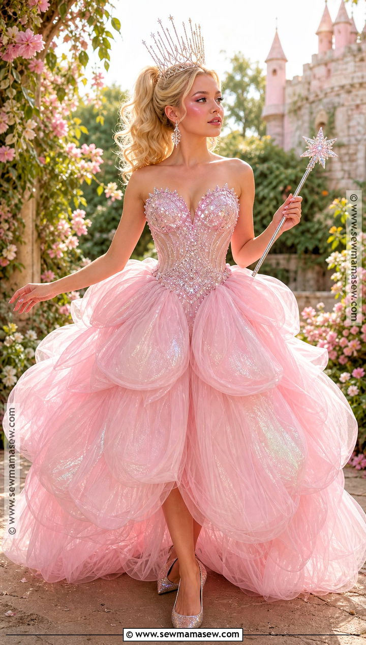 Glinda Wicked Pink Bubble Gown Costume - 35 Glinda Wicked Costume Ideas