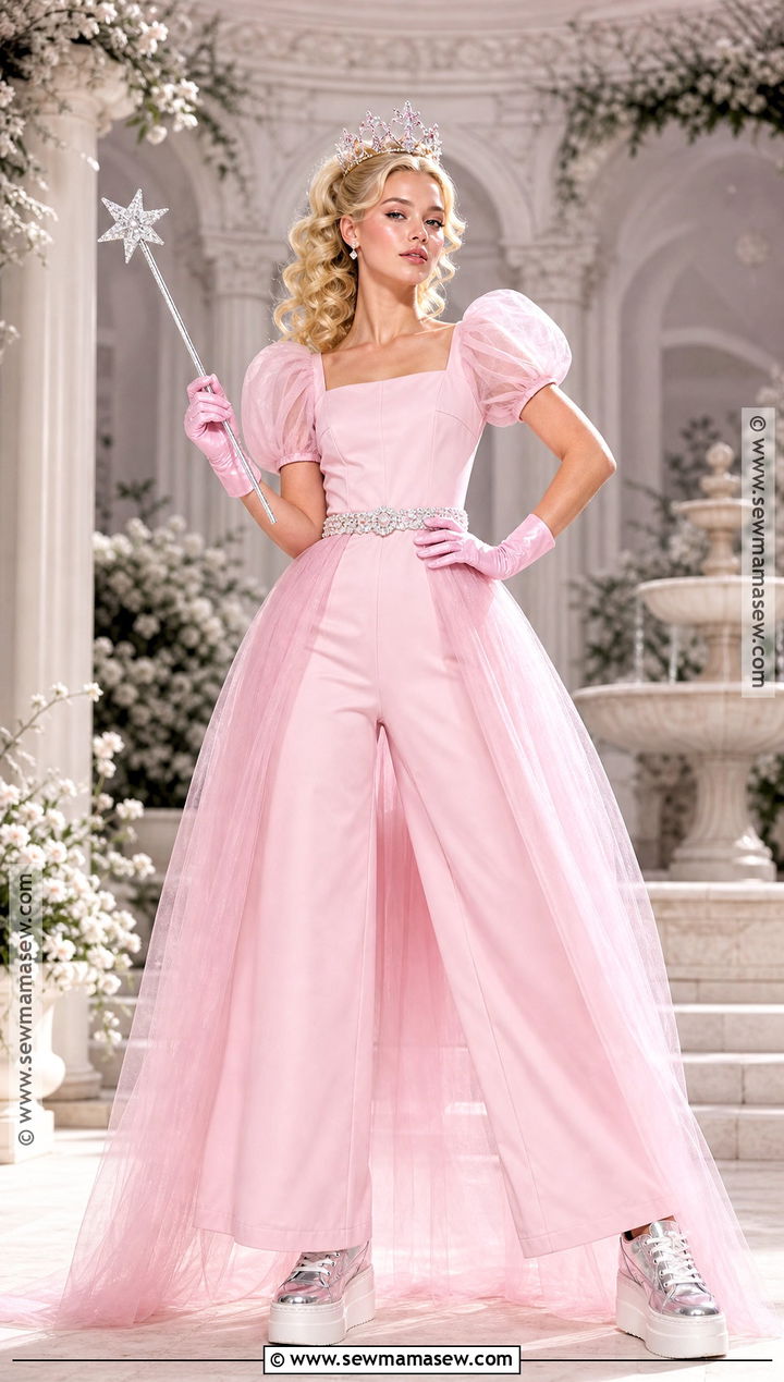 Glinda Wicked Pink Jumpsuit Costume - 35 Glinda Wicked Costume Ideas