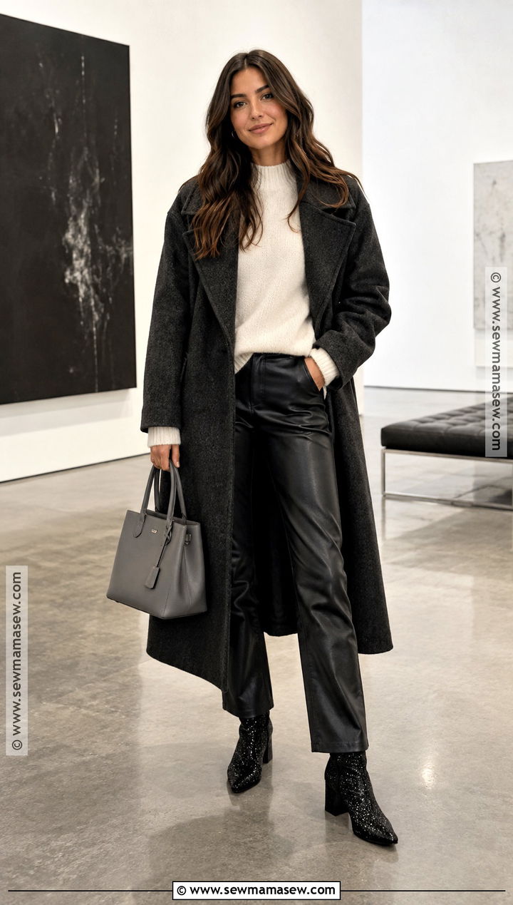 Glitter Boots With Leather Pants - 15 Glitter Boots Fall Fashion