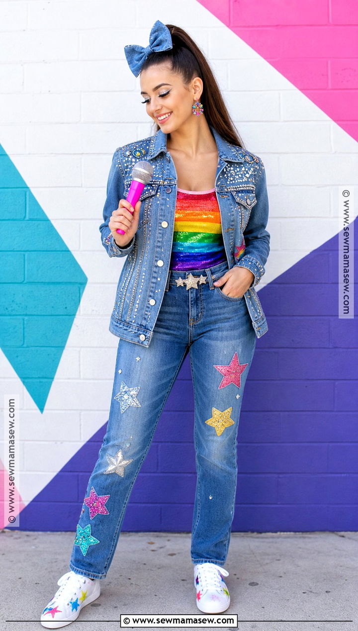 Glitter Denim JoJo Siwa Costume - 30 jojo siwa costume ideas