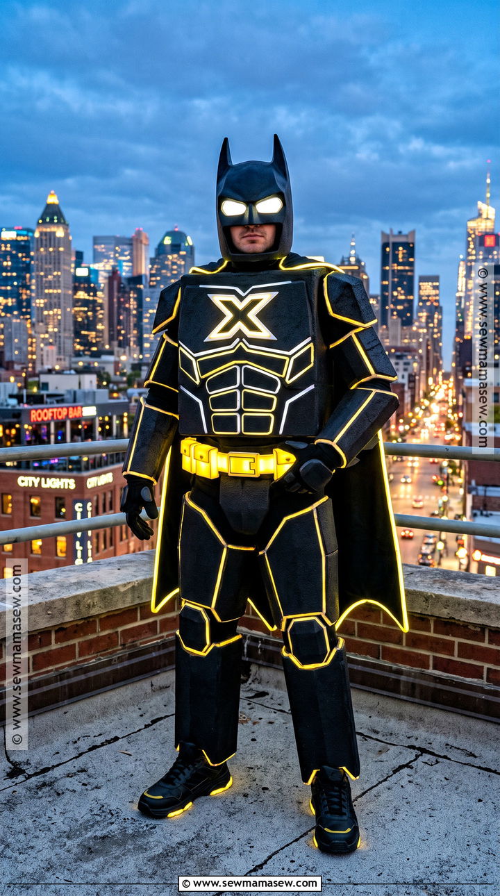 Glow Detail LEGO Batman Costume - 30 lego batman costume ideas