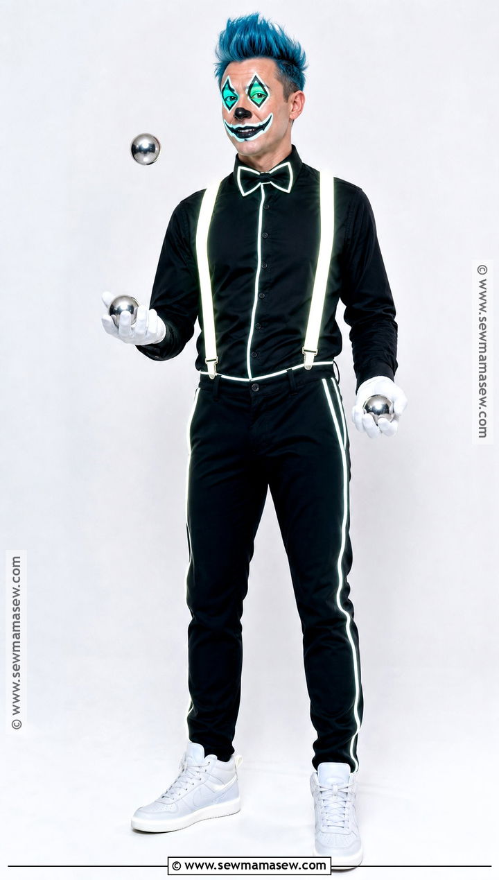 Glow In The Dark Clown Costume - 30 Clown Costume Ideas for Men