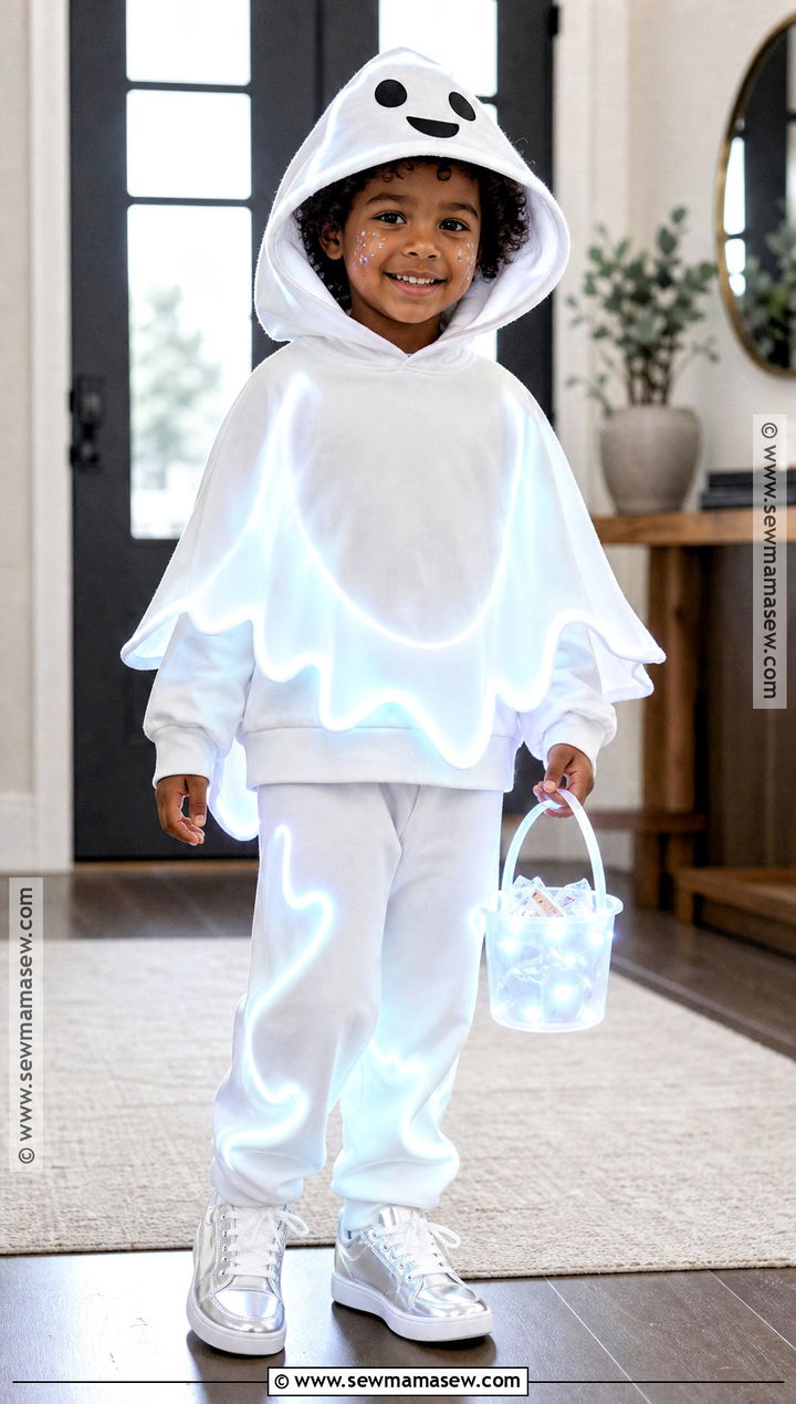 Glow In The Dark Ghost Costume - 30 kids ghost costume ideas