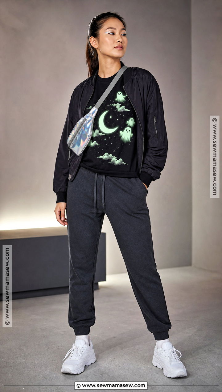 Glow In The Dark Halloween Shirt With Joggers - 35 Halloween Shirt Ideas