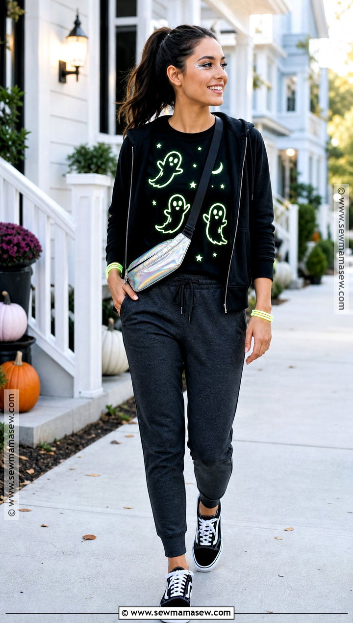 Glow In The Dark Halloween T Shirt With Joggers - 30 halloween tshirt ideas