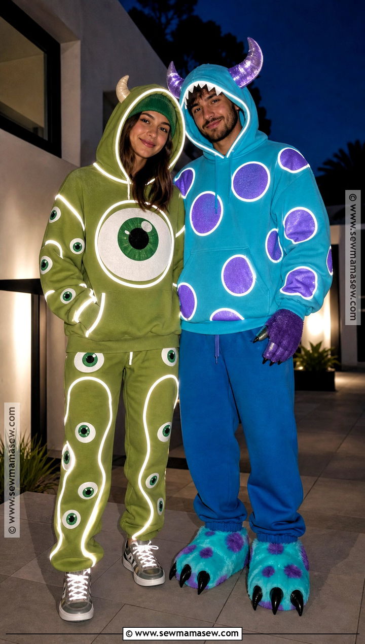 Glow In The Dark Mike And Sully Costume - 35 mike and sully costume ideas
