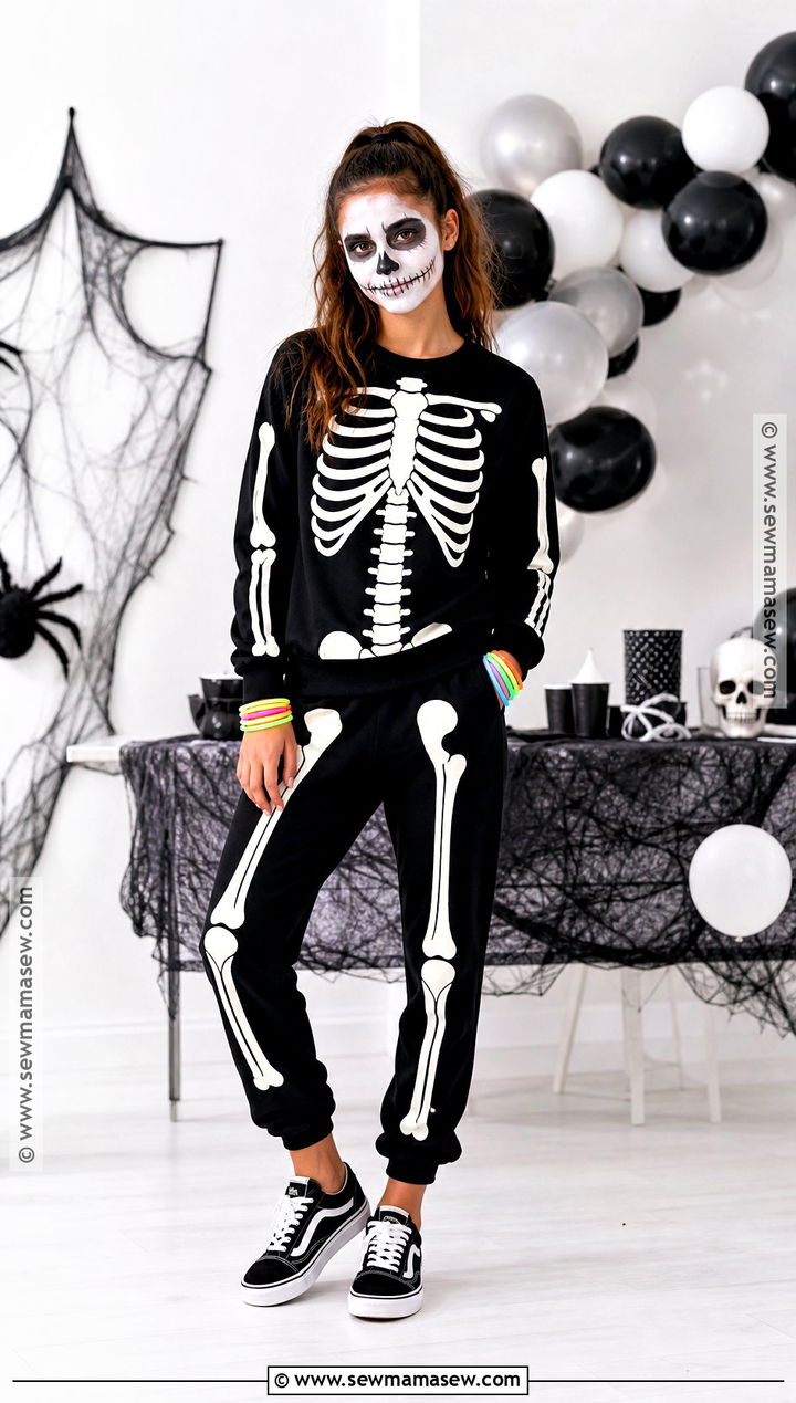 Glow In The Dark Skeleton Costume - 30 Good Halloween Costumes for Teenagers