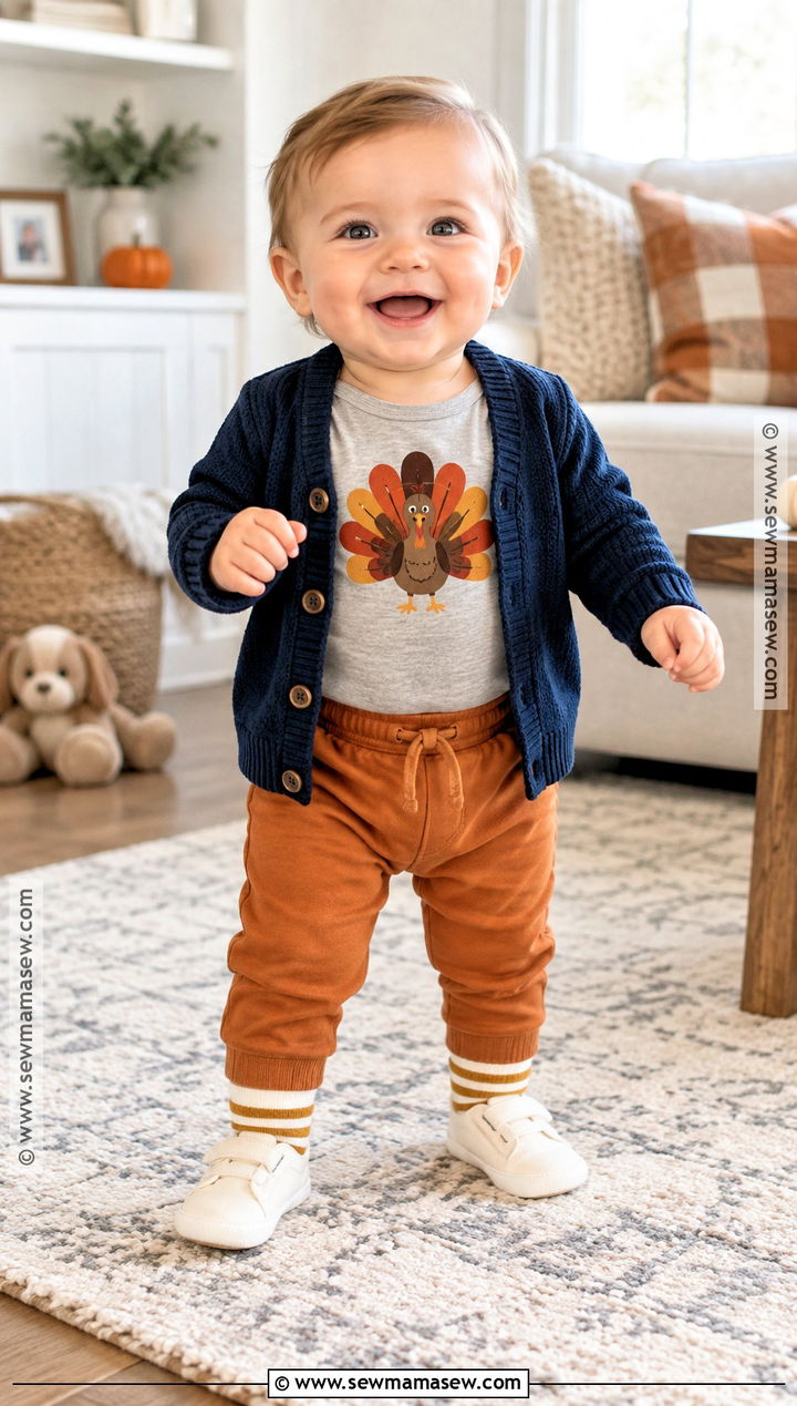Gobble Til You Wobble Onesie Outfit - 20 thanksgiving onesie ideas