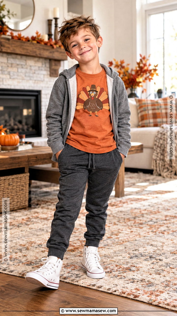 Gobble Till You Wobble Shirt With Joggers - 20 kids thanksgiving shirts
