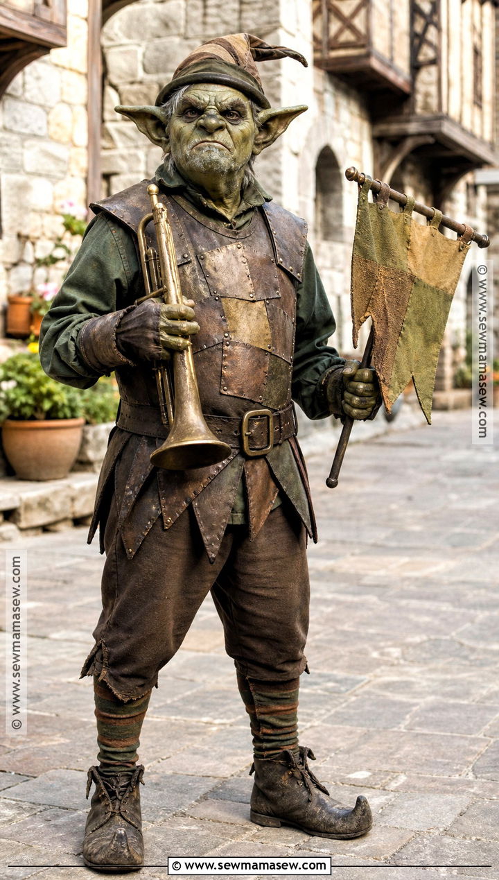 Goblin Guard Costume With Patchwork Armor - 30 Labyrinth Costume Ideas