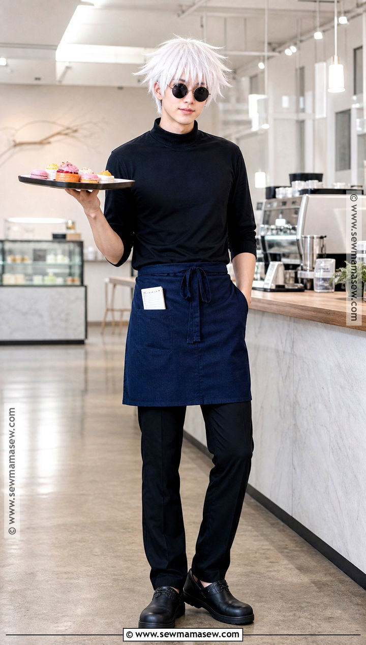 Gojo Satoru Cafe Worker Cosplay - 40 Gojo Satoru Cosplay Ideas