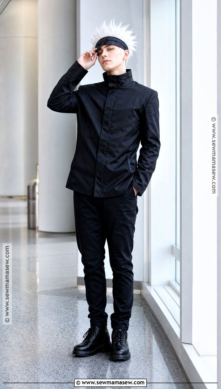 Gojo Satoru Cosplay With Black Uniform - 30 Men Cosplay Ideas