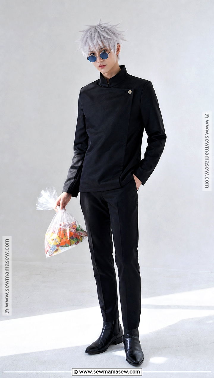 Gojo Satoru Cosplay With Round Sunglasses - 40 Gojo Satoru Cosplay Ideas
