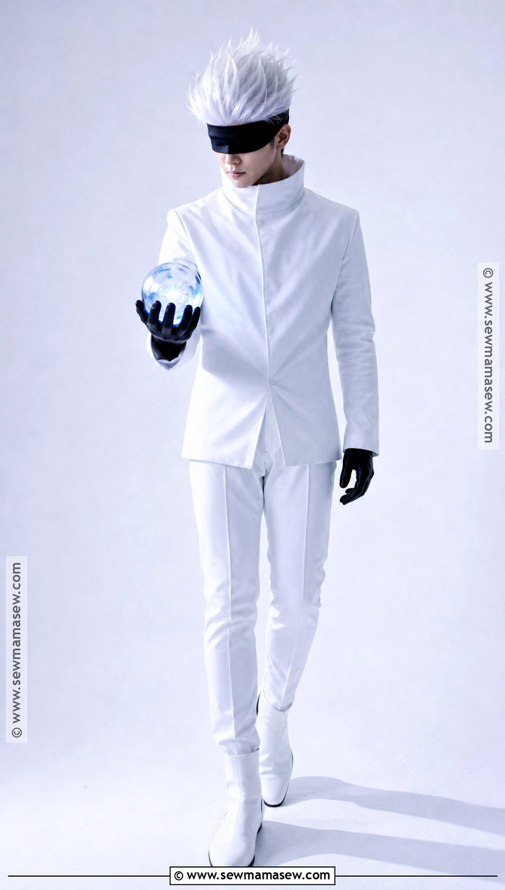 Gojo Satoru Monochrome White Cosplay - 40 Gojo Satoru Cosplay Ideas