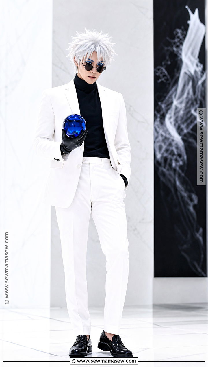 Gojo Satoru White Suit Cosplay - 40 Gojo Satoru Cosplay Ideas
