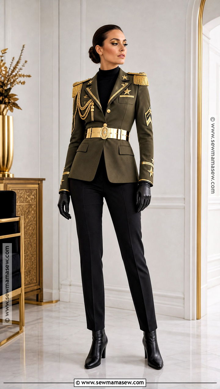 Gold Commander Army Halloween Costume - 30 army halloween costumes for women