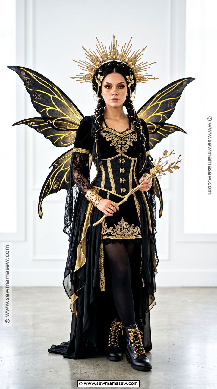 Gold Gothic Fairy Costume - 30 Gothic Fairy Costume Ideas