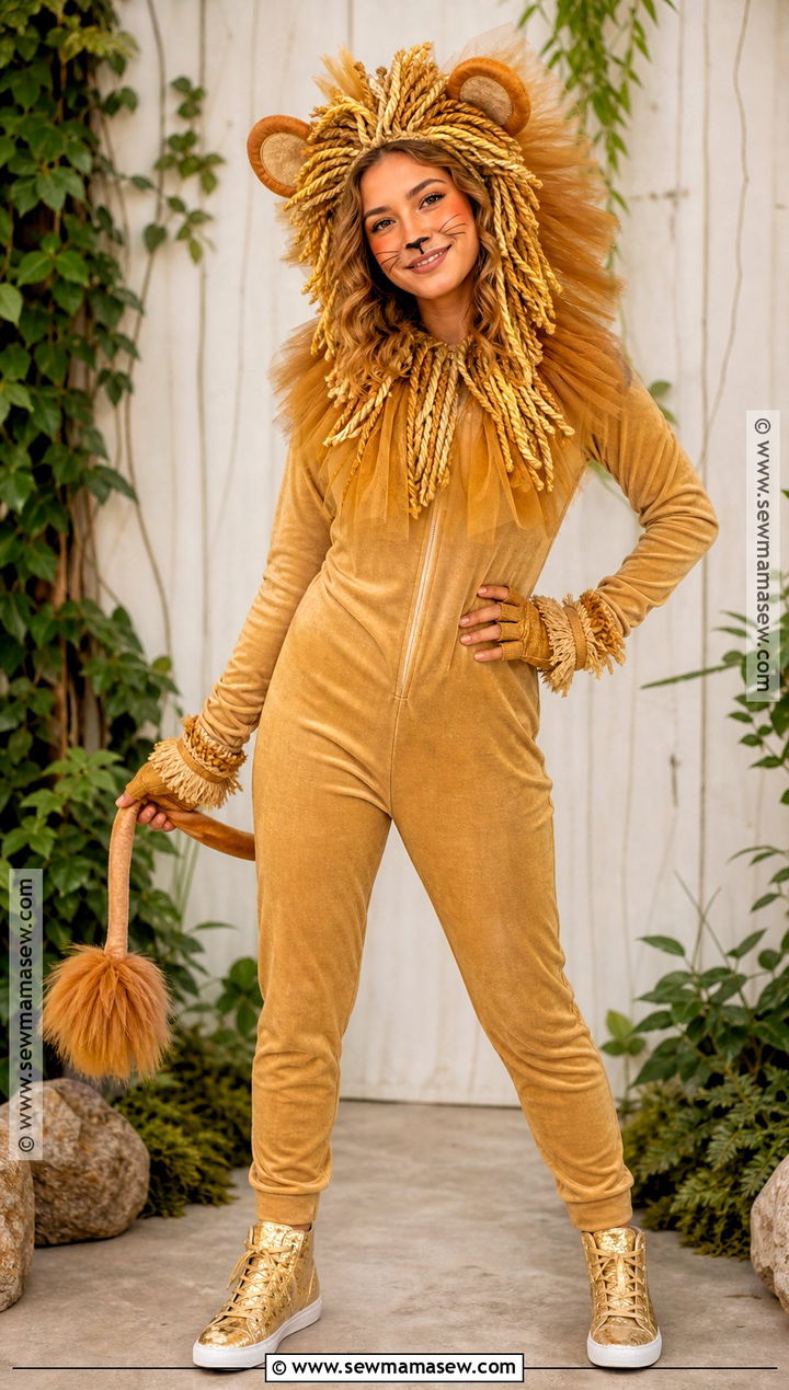 Gold Lion Costume With Shimmer Mane - 30 gold costume ideas