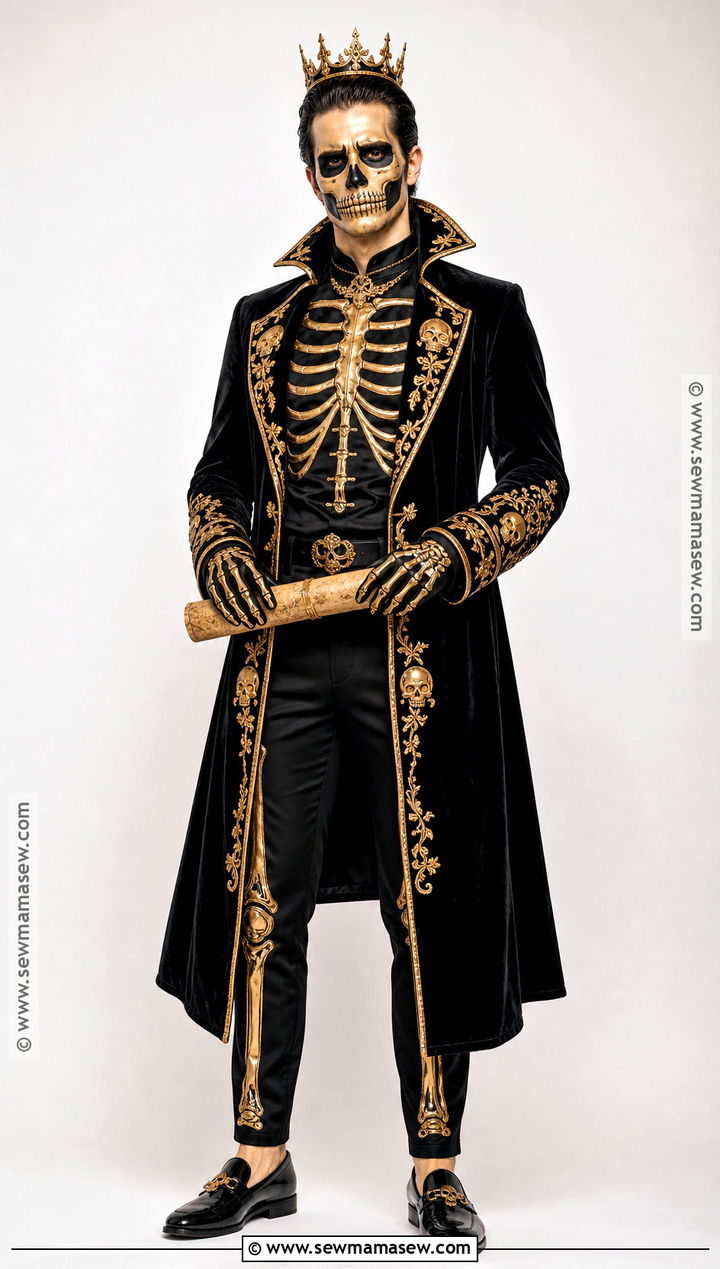 Gold Royal Skeleton Costume - 30 Skeleton Costume Ideas