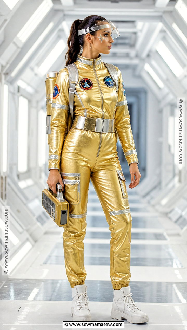Gold Space Explorer Costume With Utility Suit - 30 gold costume ideas