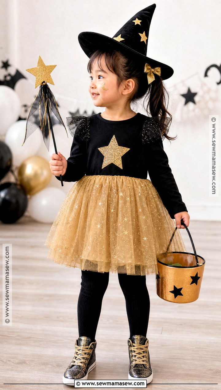 Gold Sparkle Toddler Witch Costume - 30 toddler witch costumes