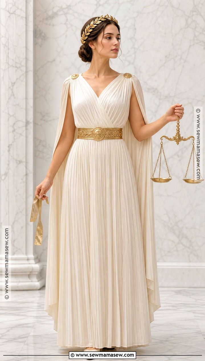Gold Themis Justice Costume - 40 greek goddess halloween costume ideas