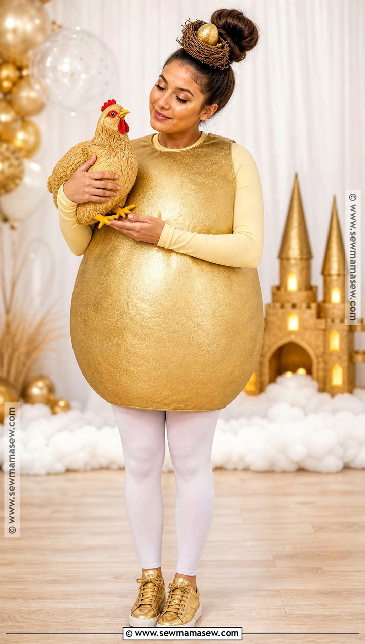 Golden Egg Costume With White Tights - 30 jack and the beanstalk costume ideas