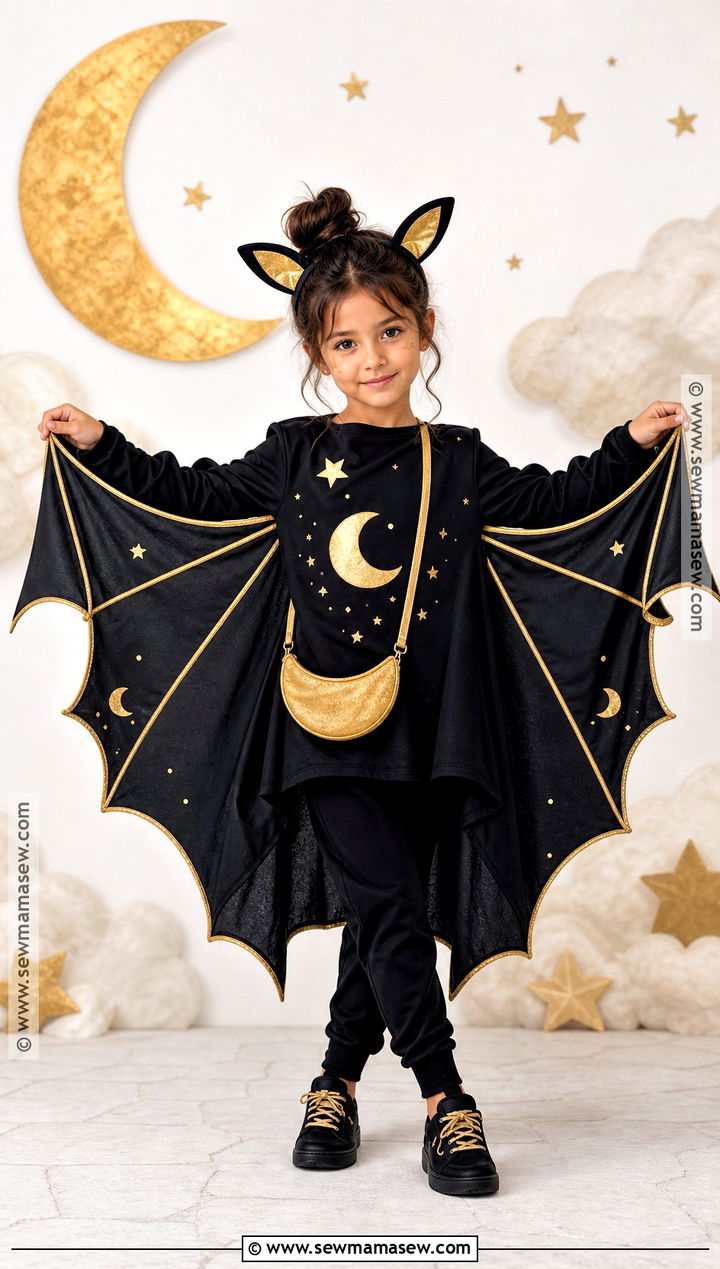 Golden Moon Bat Costume - 30 bat costume ideas for kids