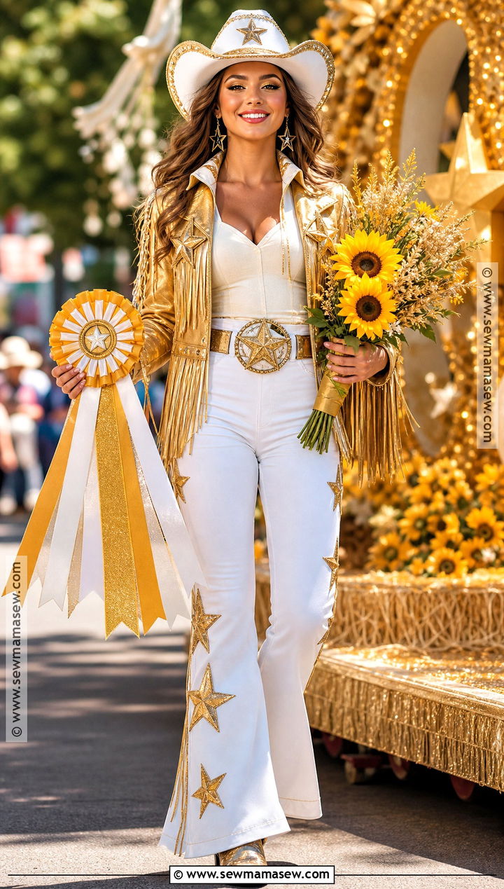 Golden Rodeo Star Western Costume - 30 western costume ideas for women